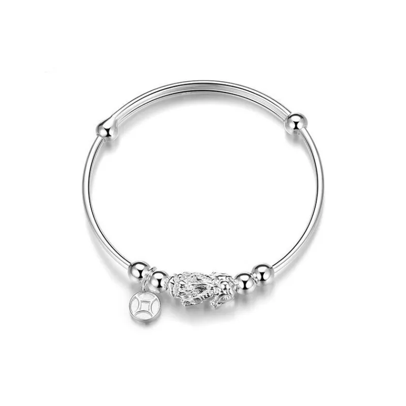 Qing Yi 999 Fine Silver Bangles Unisex-0