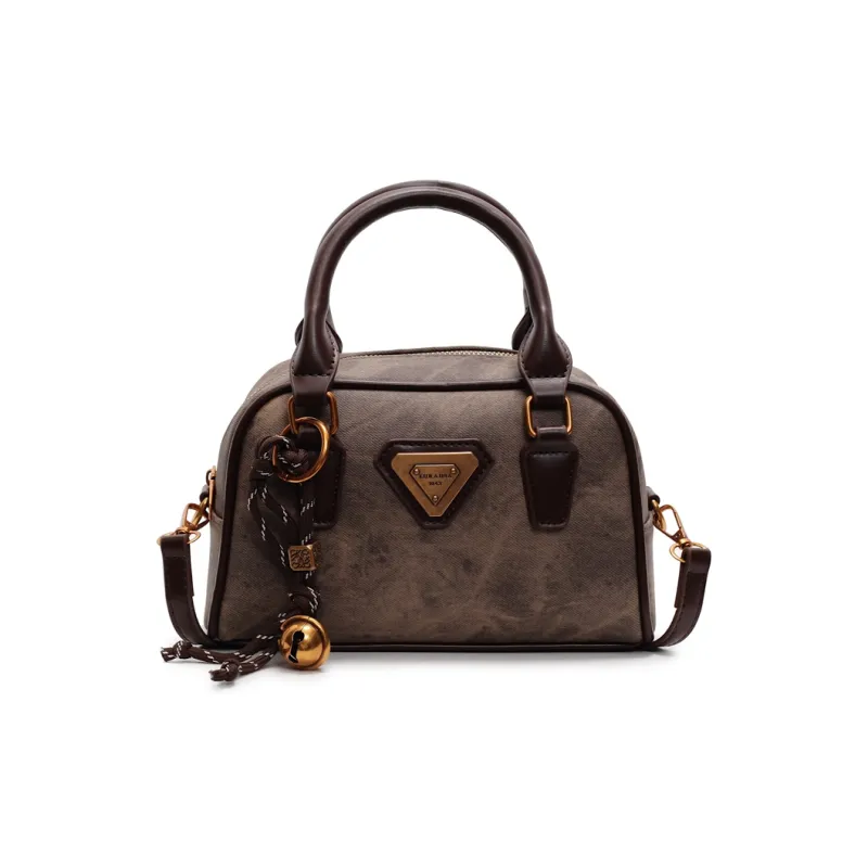 Versman PU Large Capacity Small Square Bag Boston Bag Handbag Shoulder Bag Regular Women's Multicolor-5