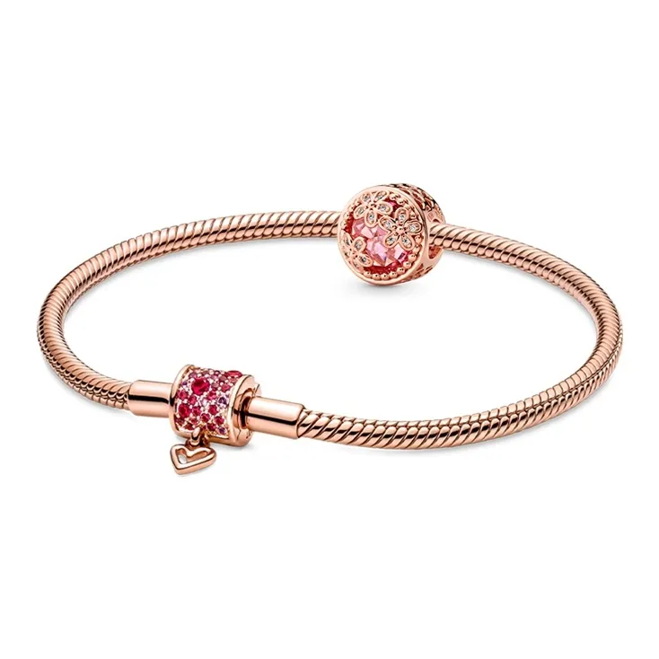 Pandora Copper Silver Alloy Bracelets Unisex-47