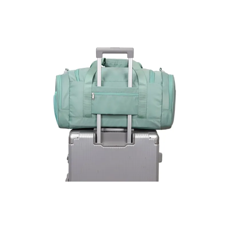 ZUOFEIFAN Nylon Travel Bag Unisex Beige Black/Mint Green . Jasper-12