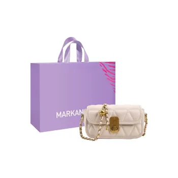 MARKANGARO PU Shoulder Bag Crossbody Bag Quality Feel Regular Unisex White/Pink/Red/Black