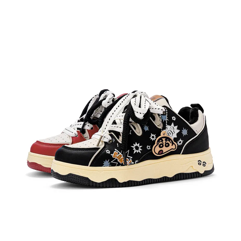 Crayon Shinchan Lightweight Breathable Height Increasing Low Top Skateboard Shoes Unisex-4