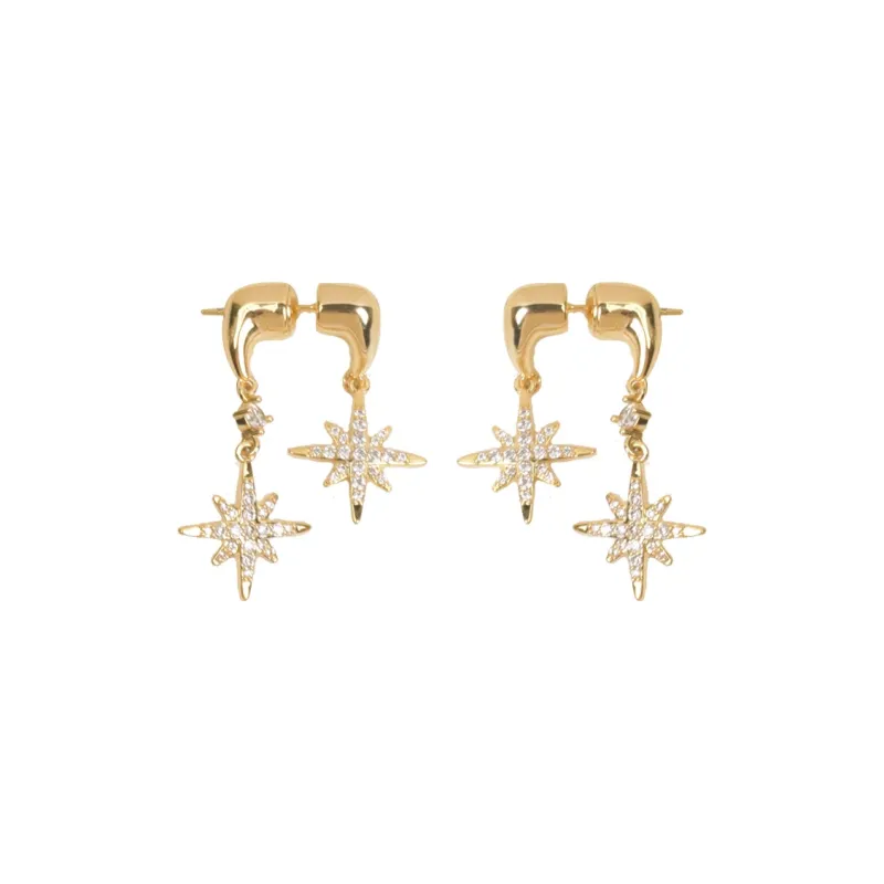 KING OF BLING Copper, Zircon Stud Earrings Unisex Year Of The Snake Good Luck-6