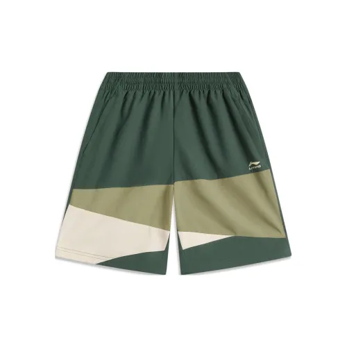 LiNing Sports Fashion Collection Sports Shorts Men's Green Brown