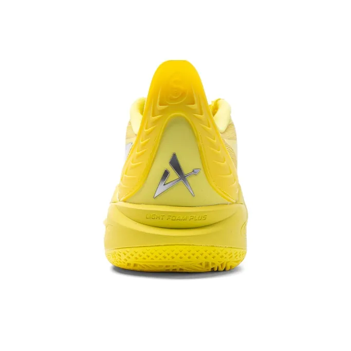 LINING Basketball Shoes Men Low Top Glossy Finish Yellow-4