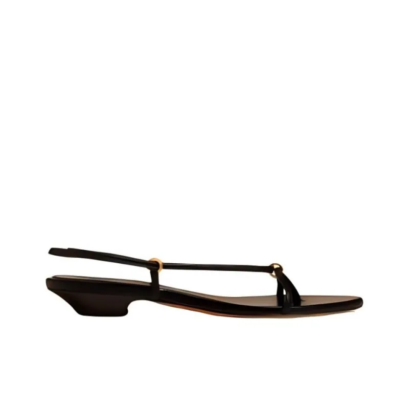 KHAITE Marion Strap Sandals Women's Black-1