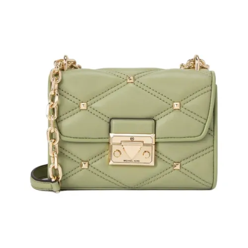 MICHAEL KORS Serena Artificial Leather Shoulder Bag Crossbody Bag Small Size Women's Avocado Green