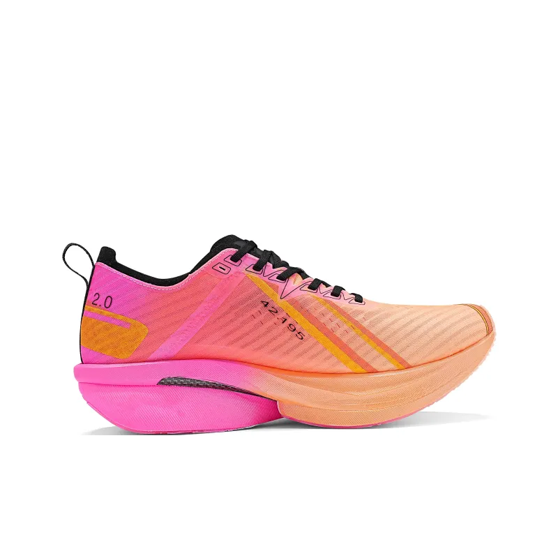 IRUNSVAN Low-Top Running Shoes Unisex Orange Wind Breaking Waves-1