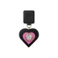 [Obsidian Black]Heart-Shaped Rhinestone-Embellished Charm