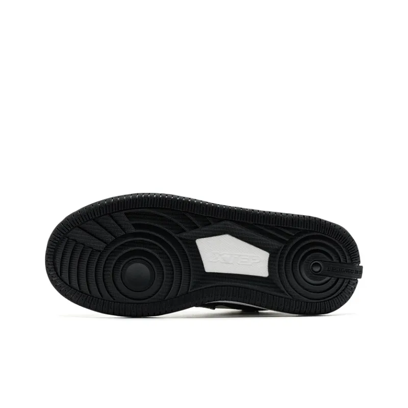 XTEP Star X Anti Slip Wear Resistant Low Top Skateboard Shoes Men's Black White-6