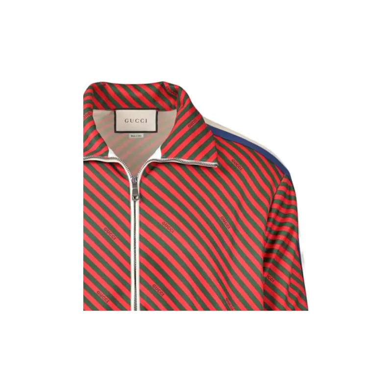 GUCCI Diagonal Stripe Track Jacket-4