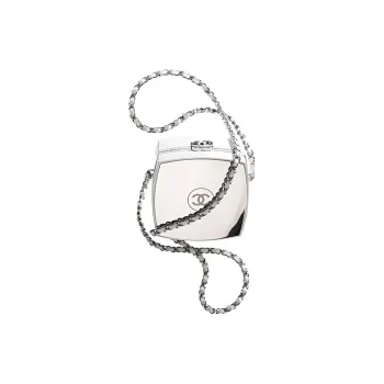 CHANEL 21K Winter Sheepskin One Shoulder Handbag, Crossbody Bag Large Size Women's White