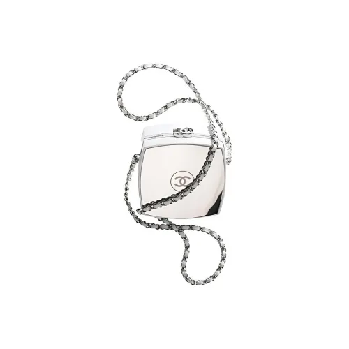 CHANEL 21K Winter Sheepskin One Shoulder Handbag, Crossbody Bag Large Size Women's White