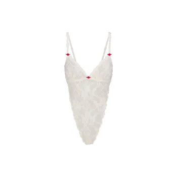 SKIMS Fake Day Collection FW24 STRETCH LACE TEDDY Bodysuits Women's ECRU/Natural