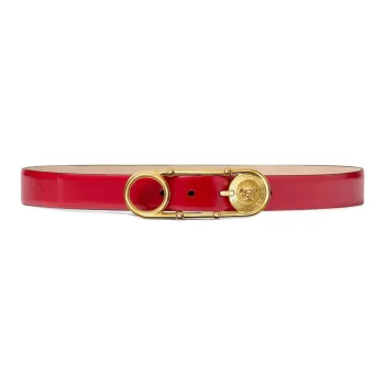 VERSACE Safety Pin Leather Belt