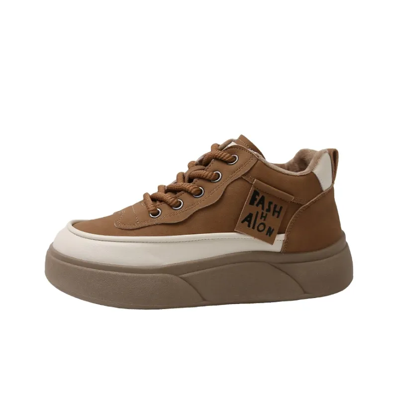 Wooden Rabbit Abrasion Resistant Thermal Mid Top Casual Shoes Women's-0