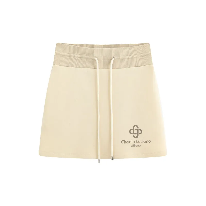Charlie Luciano Casual Short Skirts Women's Ecru-1