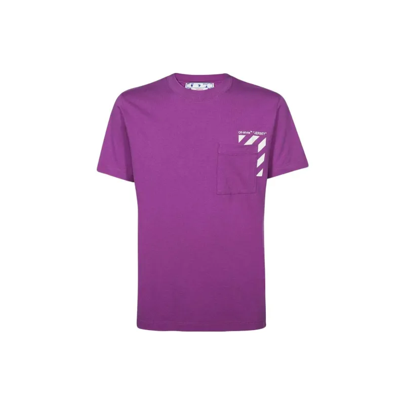 OFF WHITE T Shirts Men Purple-0