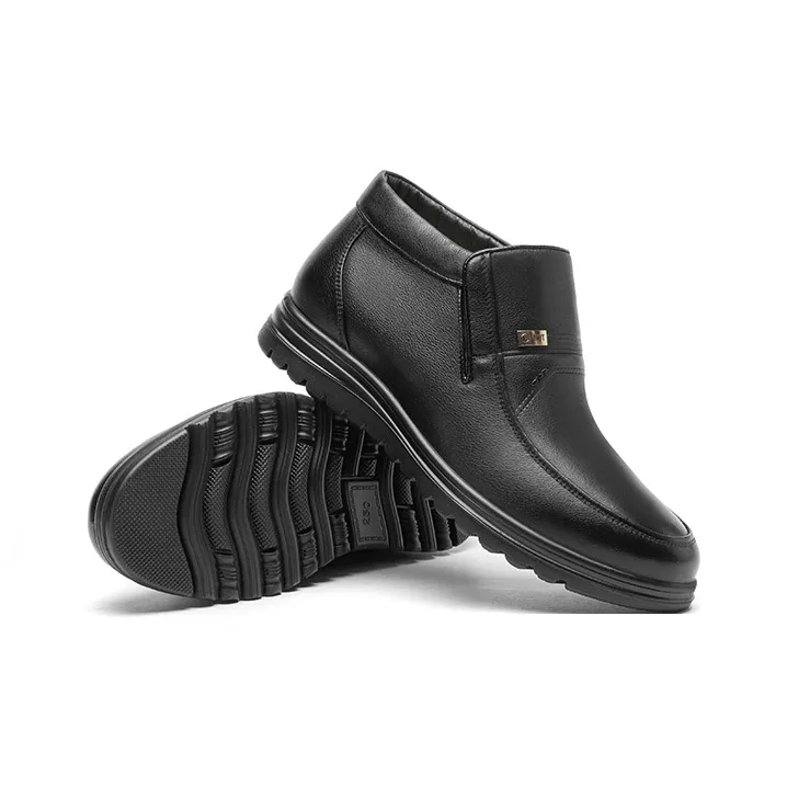 RED DRAGONFLY Casual High Top Leather Shoes Men's Black-5