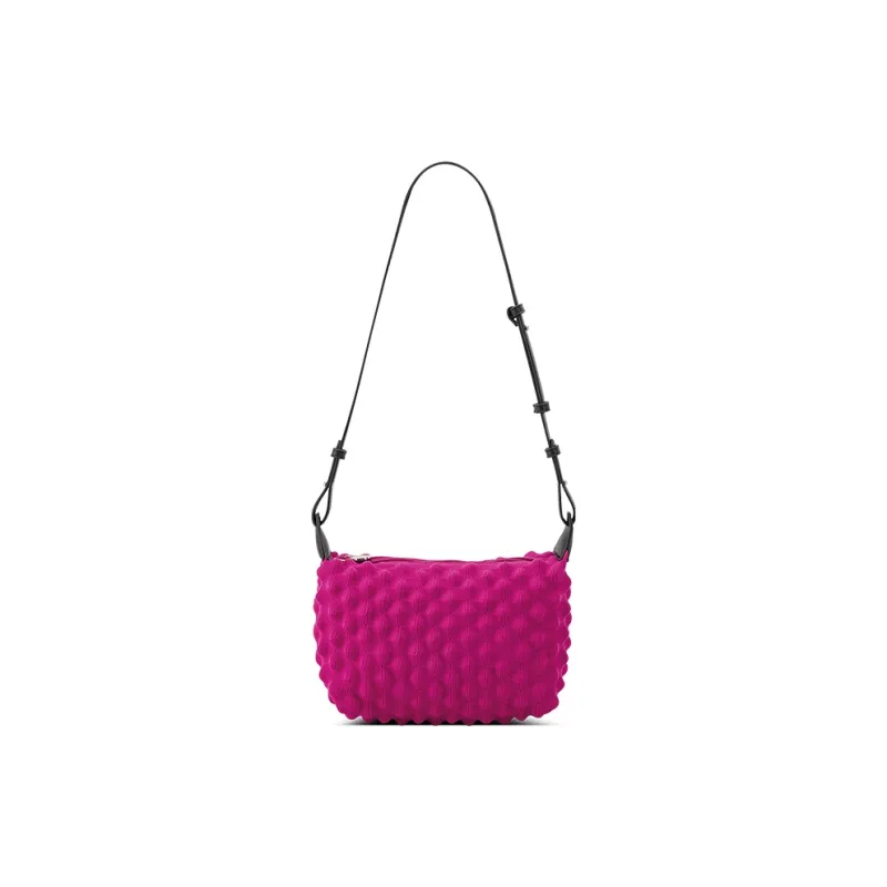 JC DAMO Eco-Friendly Yarn One Shoulder Handbags Women's Rose Red/Black-7