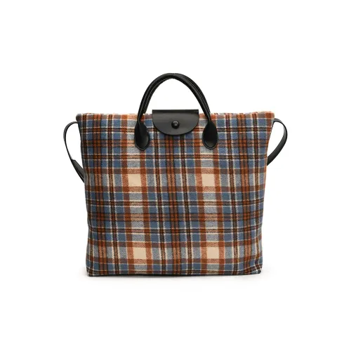 Morellybear PU Shoulder Bag Crossbody Bag Handbag Regular Women's Gray Blue/Brown Plaid/Wine Red Plaid
