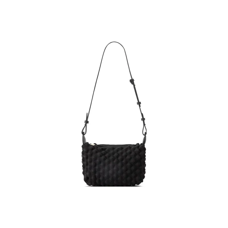 JC DAMO Eco-Friendly Yarn One Shoulder Handbags Women's Rose Red/Black-11
