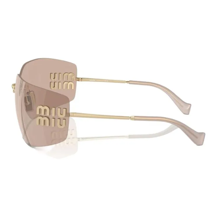MIU MIU Logo plaque Wraparound frame Sunglasses-5