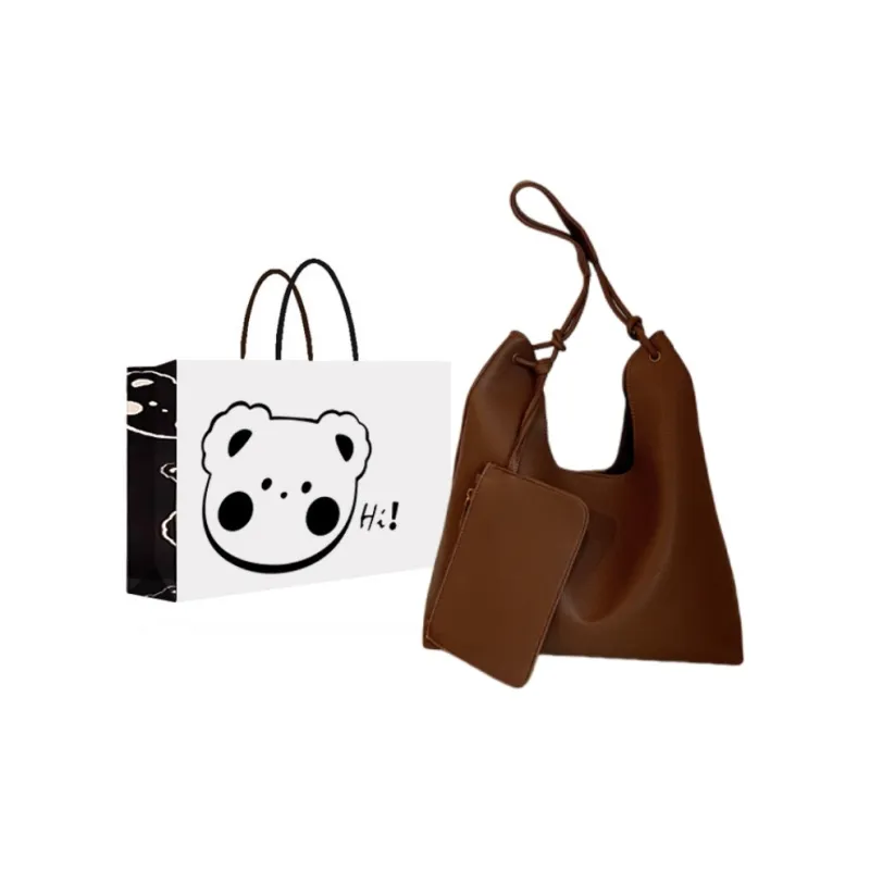 NX DOUGHNUT PU Tote Bag, Shopping Bag, Shoulder Bag Regular Women's Black/Gray/Brown-11