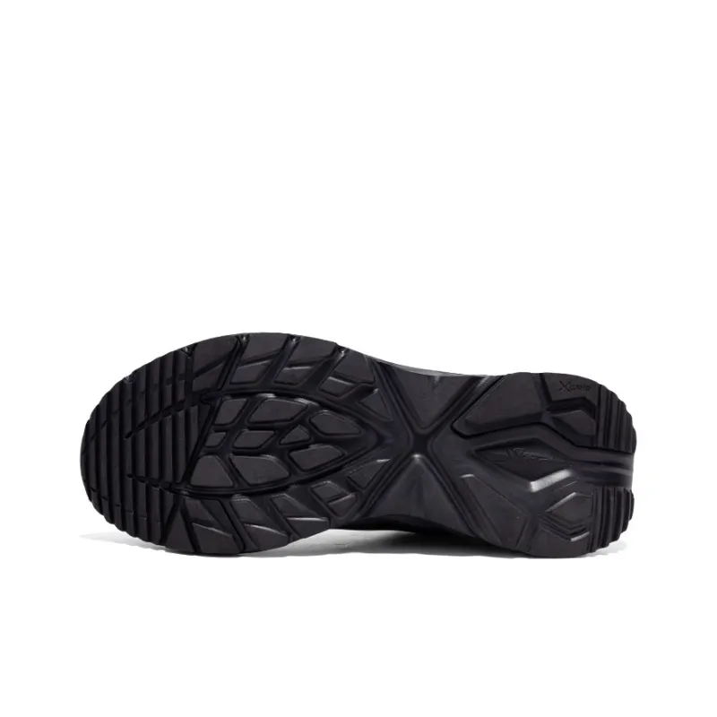 XTEP Comfortably Slip Resistant Coverage Rebound Low Top Running Shoes Men's Black/Charcoal Gray-5