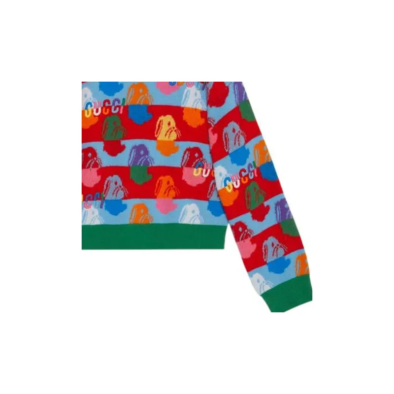 GUCCI Bunny Striped Wool Jumper-3