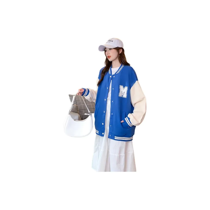 Tonlion Baseball Jacket Women's Blue-0