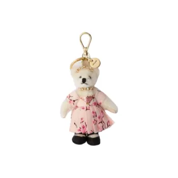 PRADA Triangle-Logo Teddy Keyring