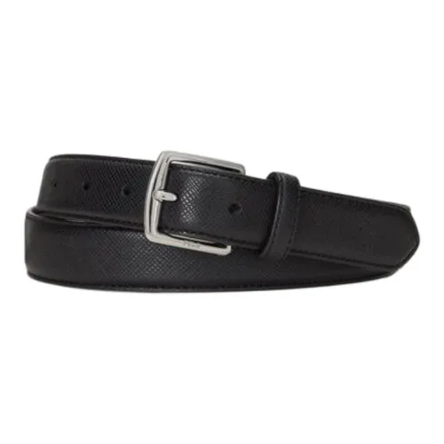Polo Ralph Lauren Cow Leather Leather Belts Men's Black Width 2.9CM