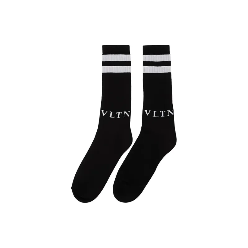 Valentino Knee High Socks Unisex Black-0