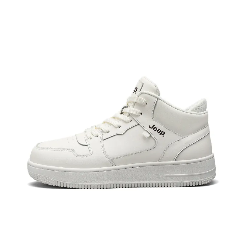 Jeep Air Force One Anti Slip And Wear Resistant Height Increasing Mid Top Skateboard Shoes Unisex-14