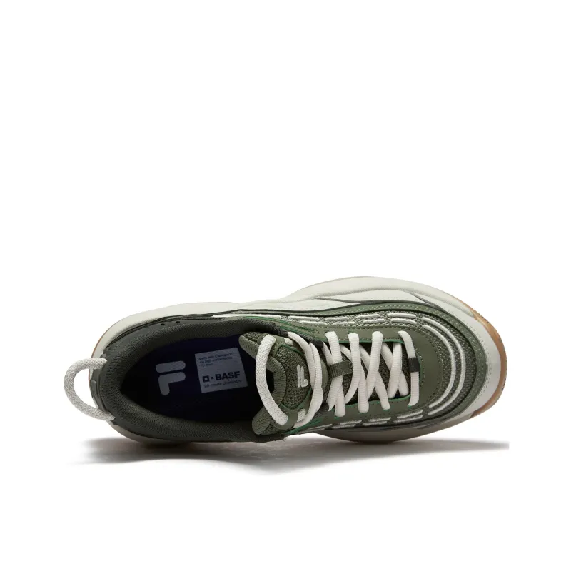 FILA FUSION FIRE Rebound Balance Slip-Resistant Low-Top Vintage Basketball Shoes Women's Olive Green-4