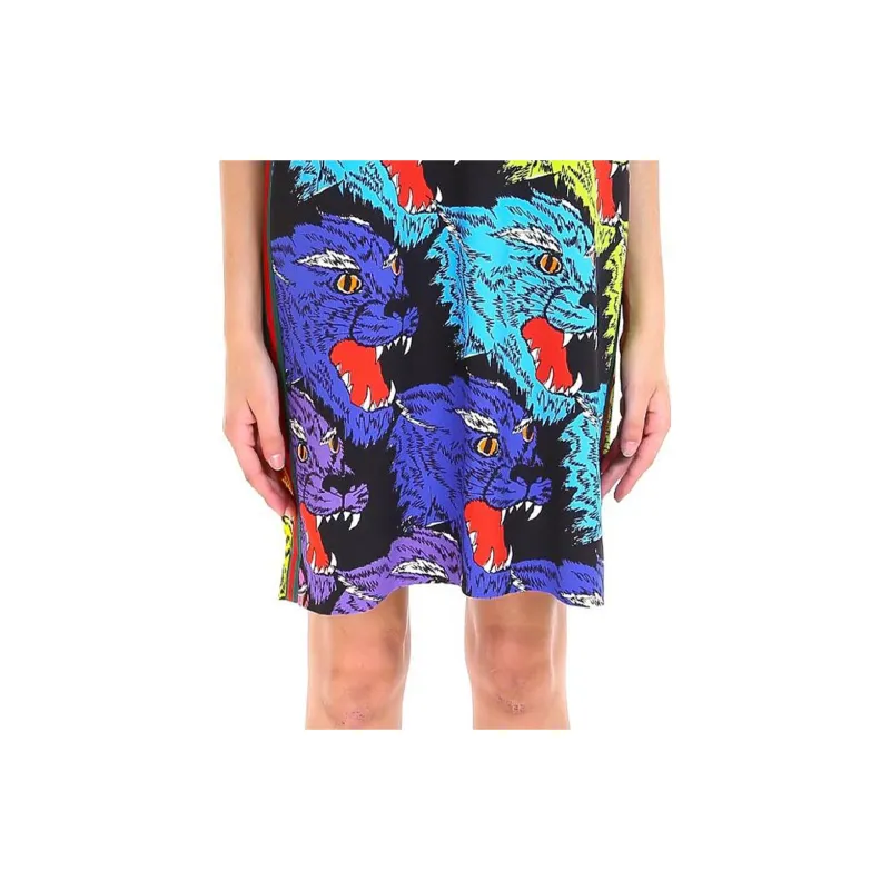 GUCCI Short Sleeved Dresses Women's Multicolor-3