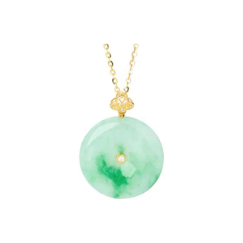 Honglangji Ice Glutinous Jadeite Necklaces Women's-0