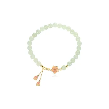 WEITIANXUAN Hetian Jade Bracelets Pale Greenish White Jade Unisex