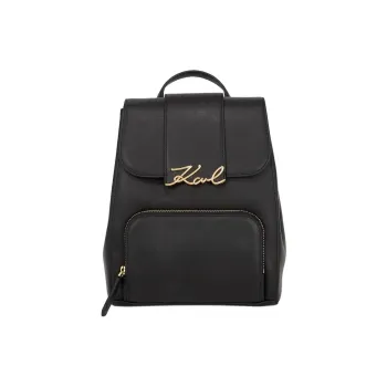 KARL LAGERFELD K/SIGNATURE Cow Leather Backpack Women's Black