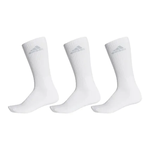 Adidas Mid-Calf Socks Men's 3 Pack White