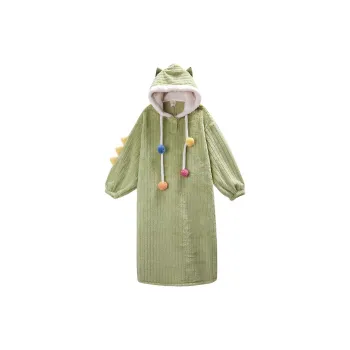 GUKOO Pajama Robe Women's Light Pea Green