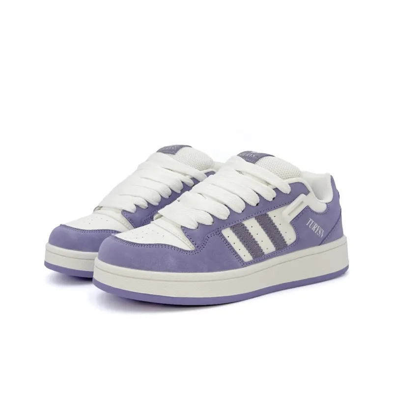 SHUMO Slip Resistant Cushioning Wear Resistant Lightweight Breathable Low Top Skateboard Shoes Women's Snow Blue Color-2