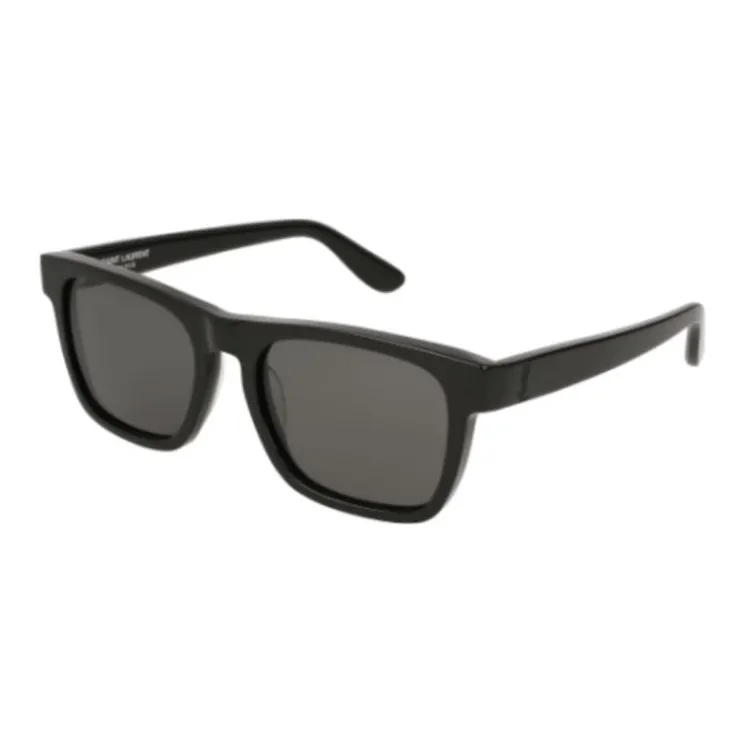 SAINT LAURENT Acetate Square Sunglasses Unisex Black-0