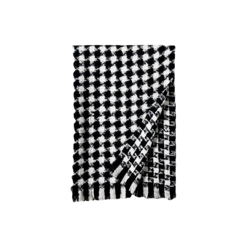 EEEENO Polyester Knit Scarves Unisex-0