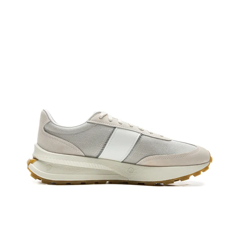 LiNing Lightweight Boat Anti Slip Wear Resistant Mid Top Casual Shoes Unisex Ecru-1