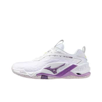 Mizuno Wave Stealth Anti Slip Wear Resistant Low Top Training Shoes Women's White Purple