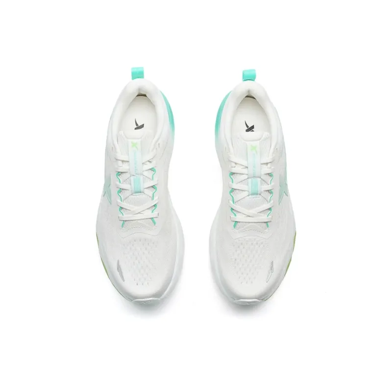 XTEP Lingbu 2 Cushioning Anti Slip And Wear Resistant Low Top Training Running Shoes Men's White Teal Blue-4
