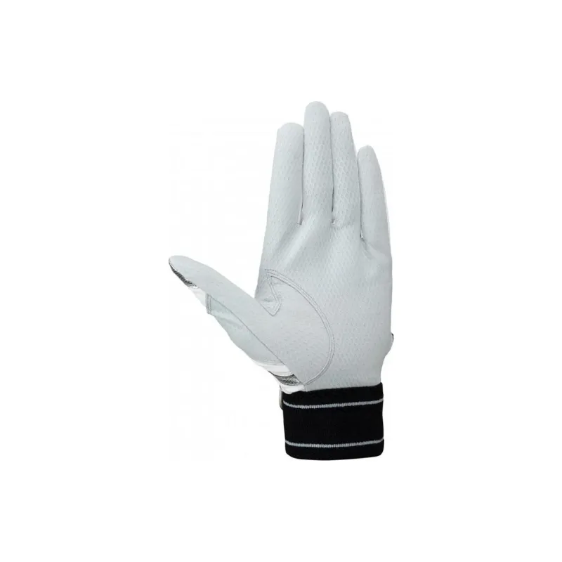 Mizuno Sheepskin Sports Gloves Unisex Black Red/White Silver/Red Silver-3