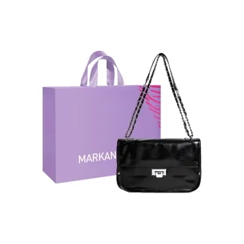 MARKANGARO PU Tote Medium Size Unisex Black/Coffee/Brown